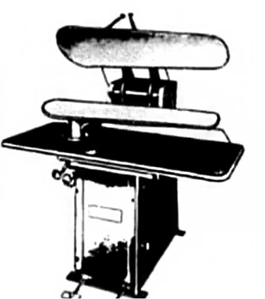 Illustration of an early "dry scouring" machine. (Lemelson-MIT Program)