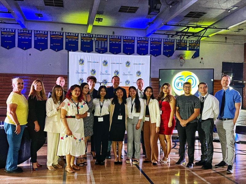 The Garey High School InvenTeam, former USPTO director Kathi Vidal, and others at the “patent party.”